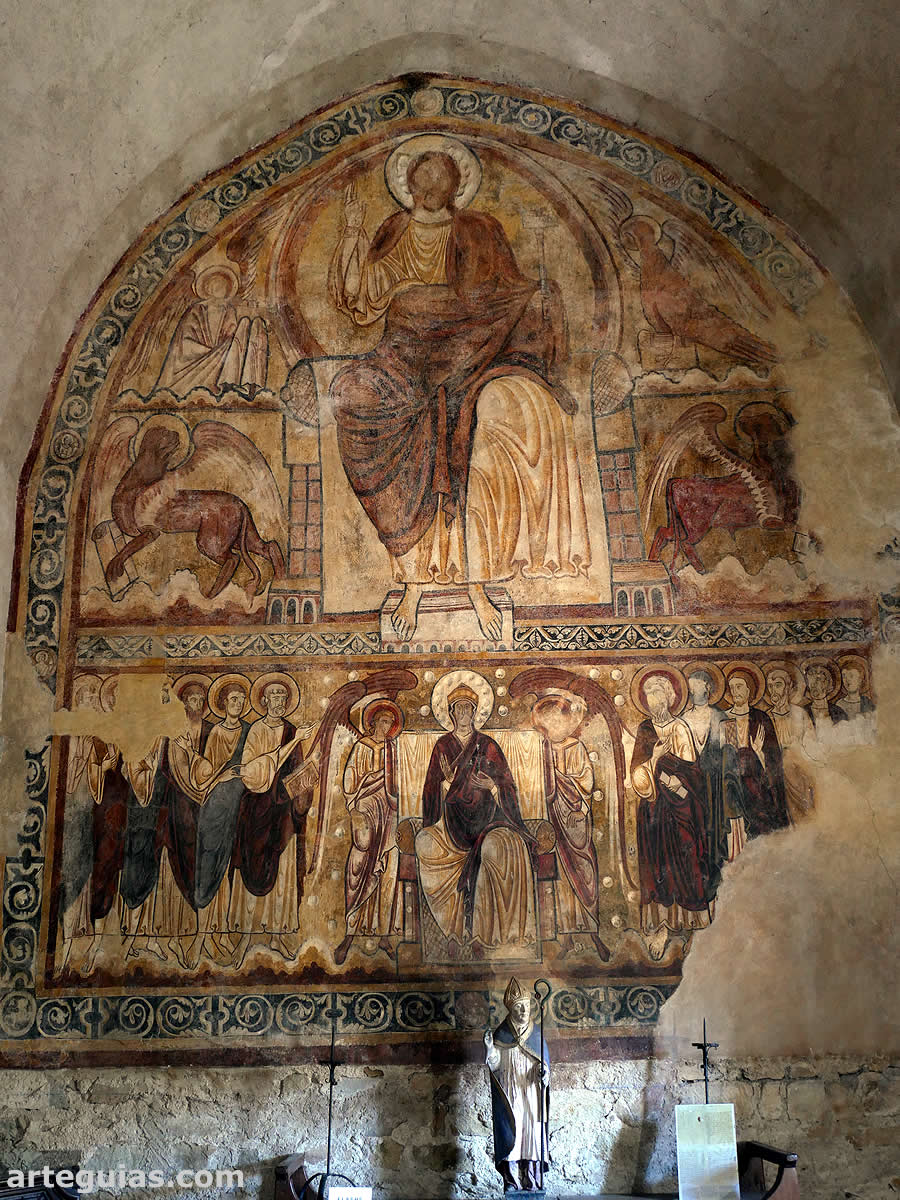 Fresco rom&aacute;nico del refectorio de la Abad&iacute;a de Lavaudieu