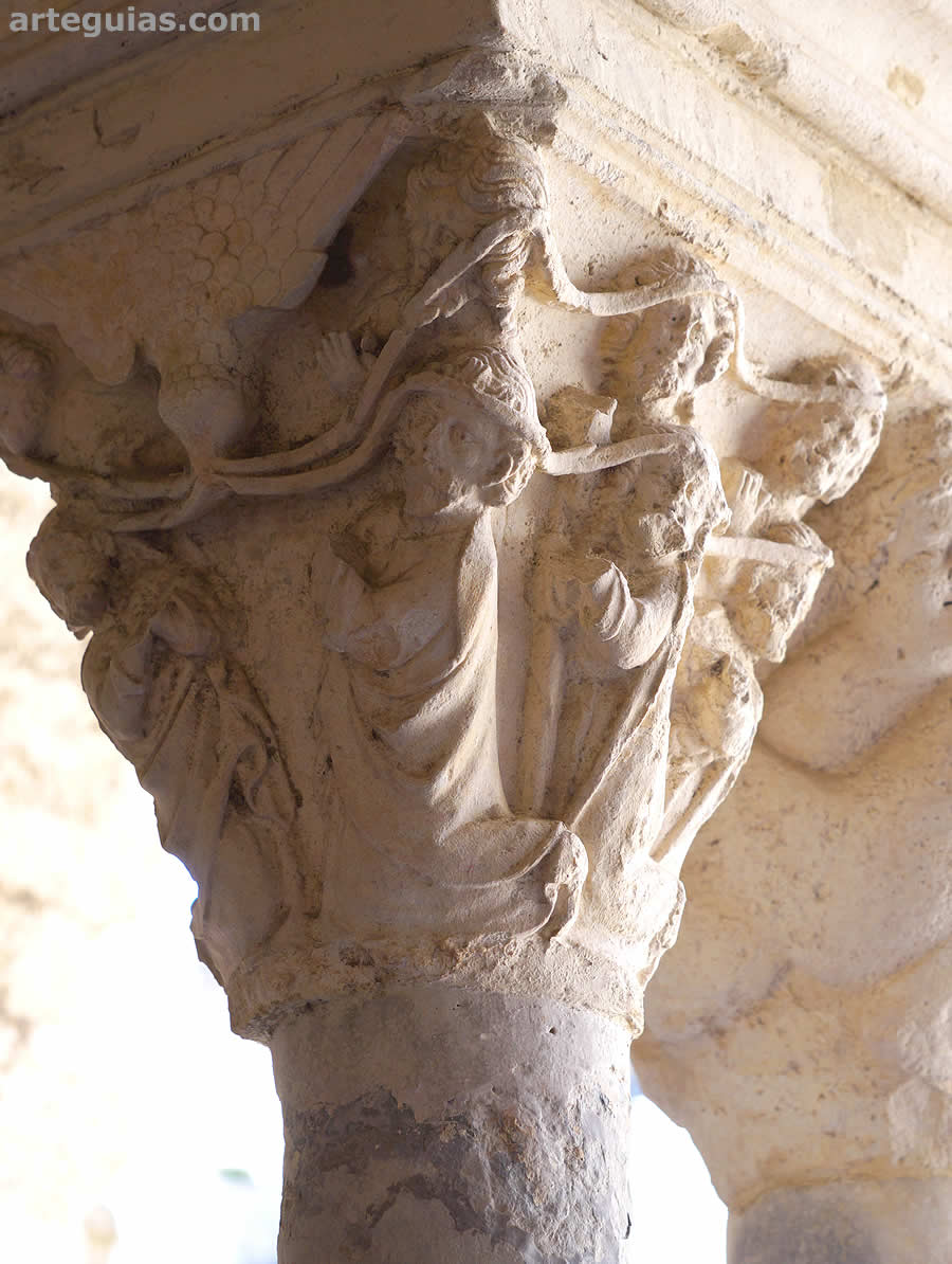 Pentecost&eacute;s en un capitel del claustro