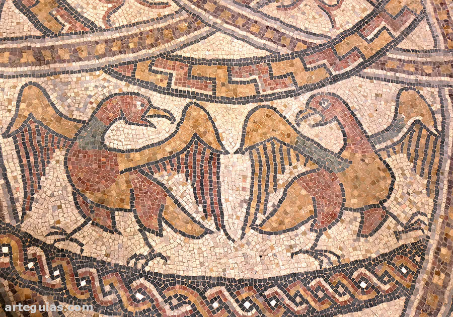 Detalle del mosaico rom&aacute;nico
