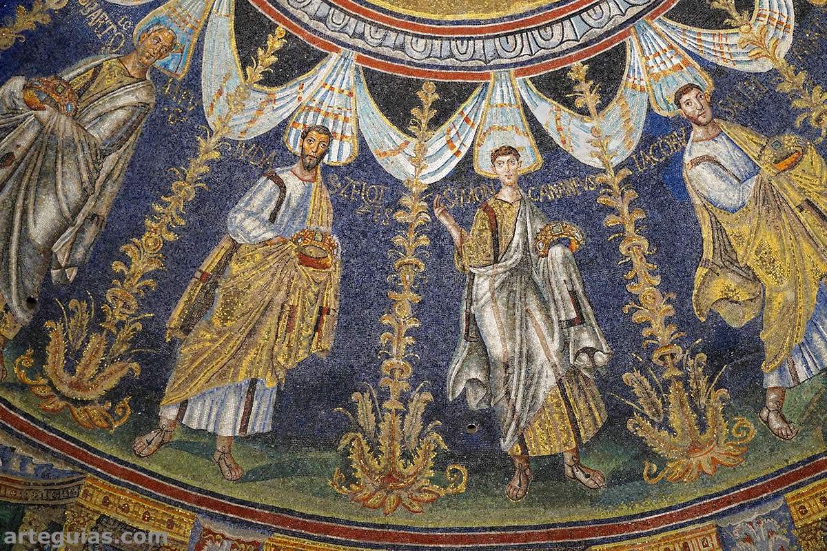 Mosaico de la procesi&oacute;n de ap&oacute;stoles