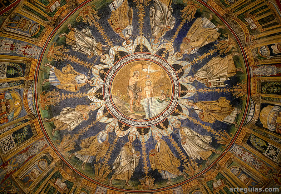 Mosaicos de la cupula del bapstisterio