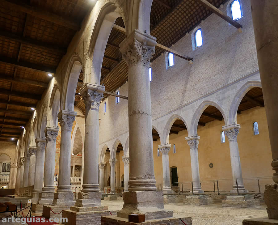 Aspecto de la estructura basilical