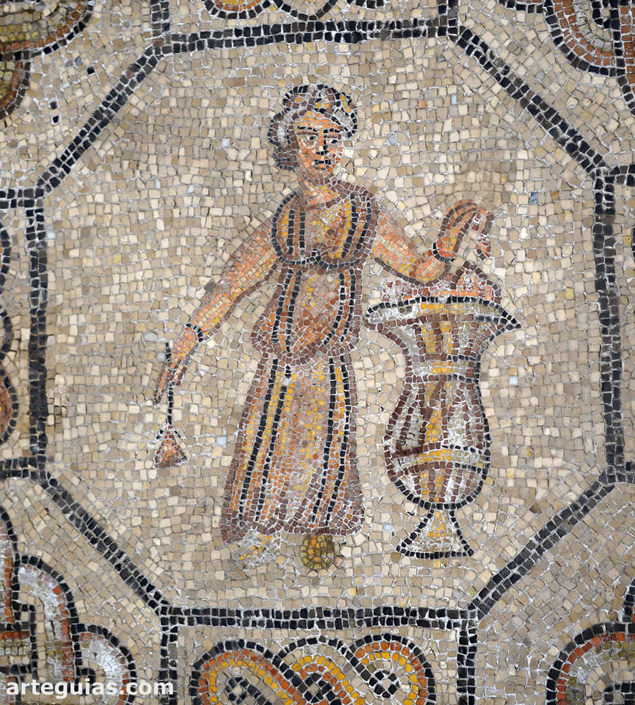 Detalle de los mosaicos paleocristianos del siglo IV d.C.