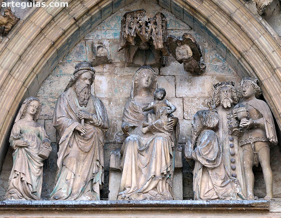 T&iacute;mpano con el pasaje de la Adoraci&oacute;n de los Magos