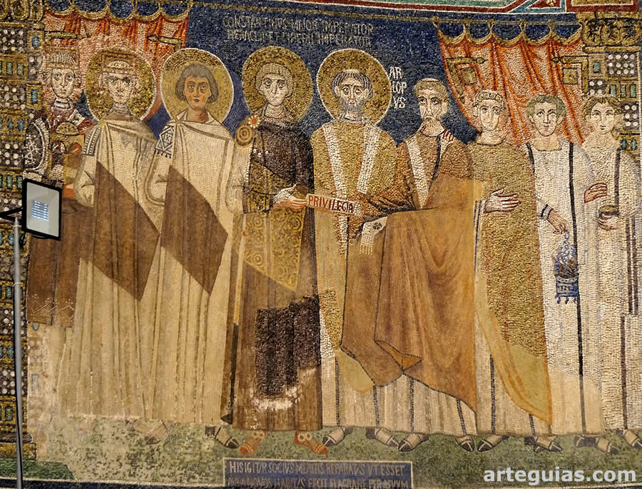 Mosaico del emperador bizantino Constantino IV