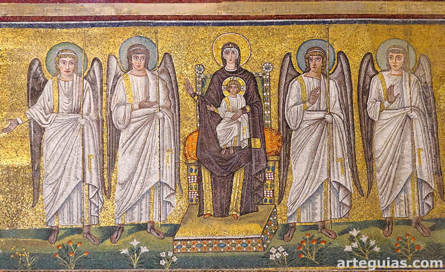 Mar&iacute;a, Jes&uacute;s y cuatro &aacute;ngeles