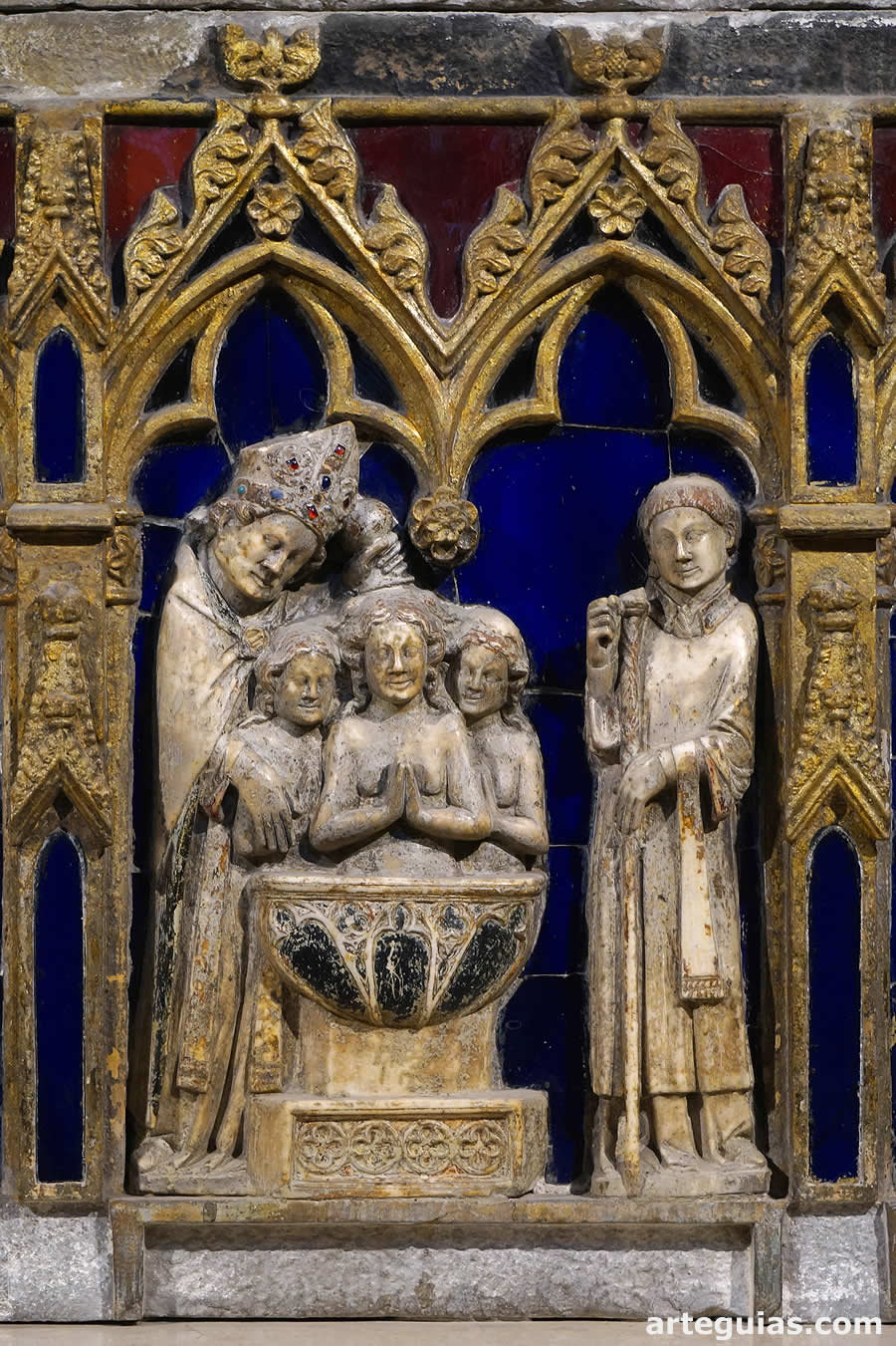 Esecna de bautismo en el sepulcro