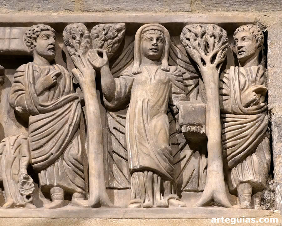 Pasaje de Susana y los viejos en uno de los sepulcros