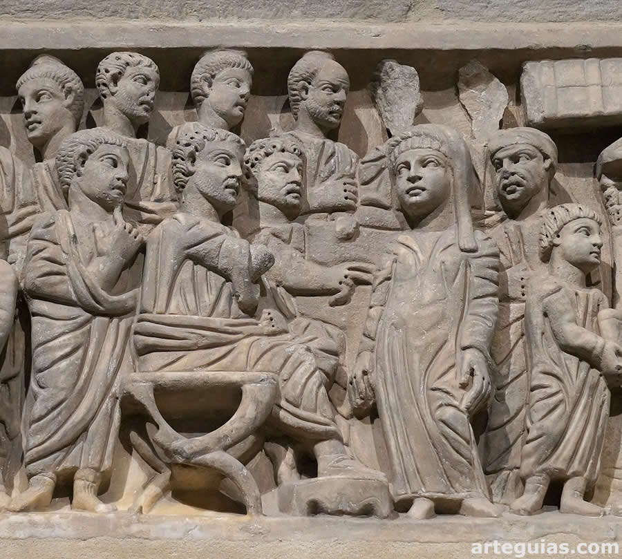 Detalle del sarc&oacute;fago de la casta Susana