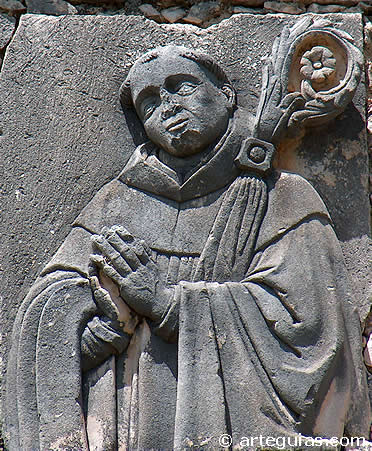 Relieve de San Bernardo de Claraval en el monasterio de Monsalud