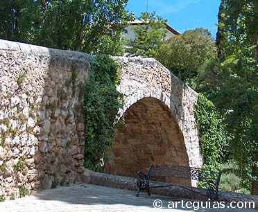 Peque&ntilde;o puente rom&aacute;nico sobre el R&iacute;o Duero en Aranda de Duero