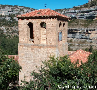 Campanario de la iglesia parroquial de Orbaneja del Castillo, Burgos