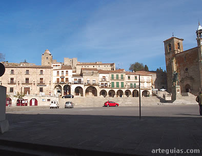 Lado norte de la Plaza Mayor de Trujillo, C&aacute;ceres