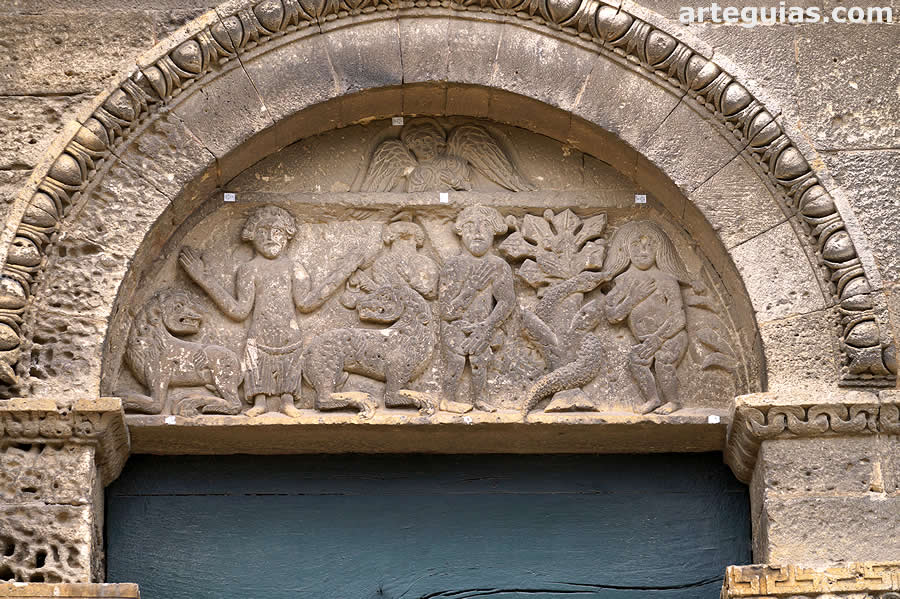 T&iacute;mpano den el Pecado Original y Daniel en el foso