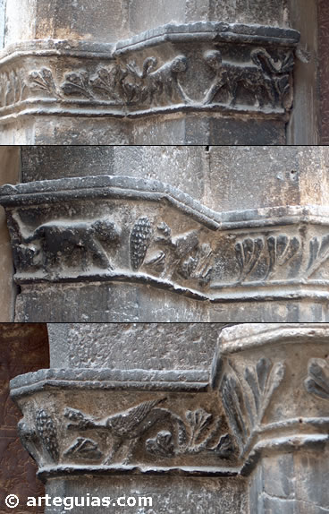 Decoraci&oacute;n escult&oacute;rica de la portada rom&aacute;nica de la iglesia de Cat&iacute;