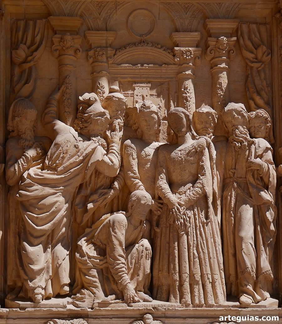 Grupo escult&oacute;rica que representa la salvaci&oacute;n de la ad&uacute;ltera