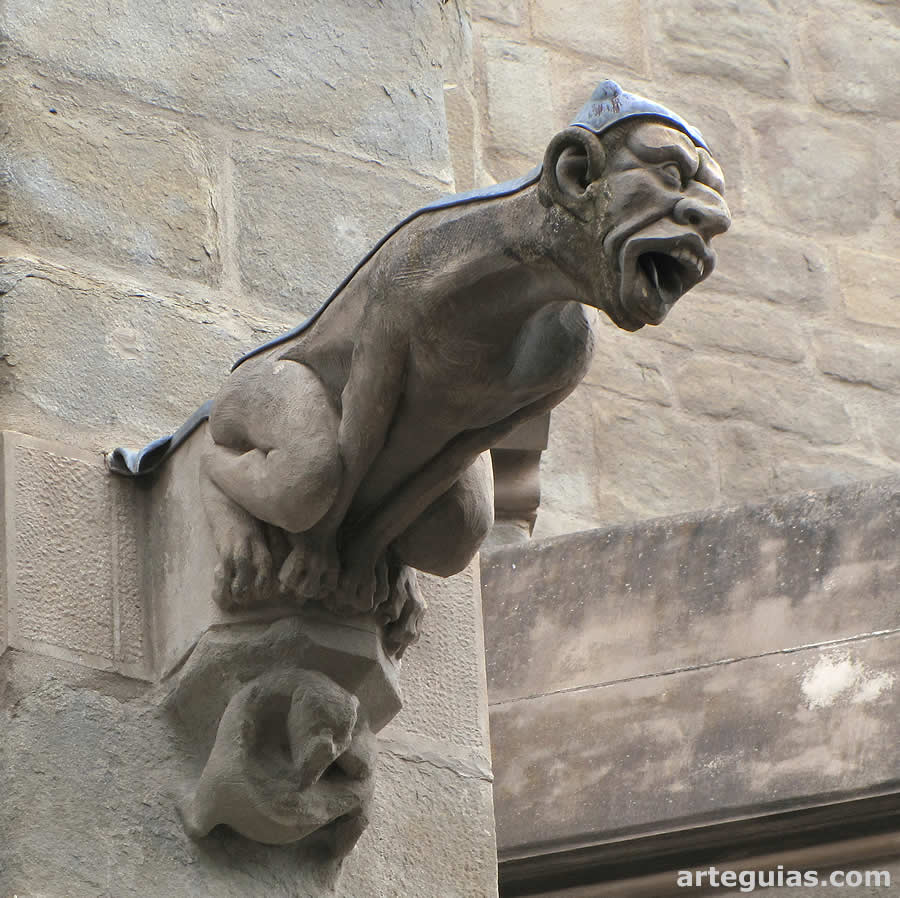 G&aacute;rgola de la Catedral de Carcassonne