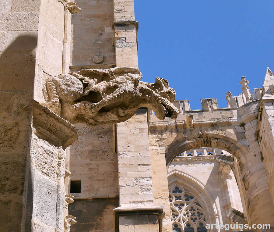 G&aacute;rgola del claustro de la catedral de Narbona