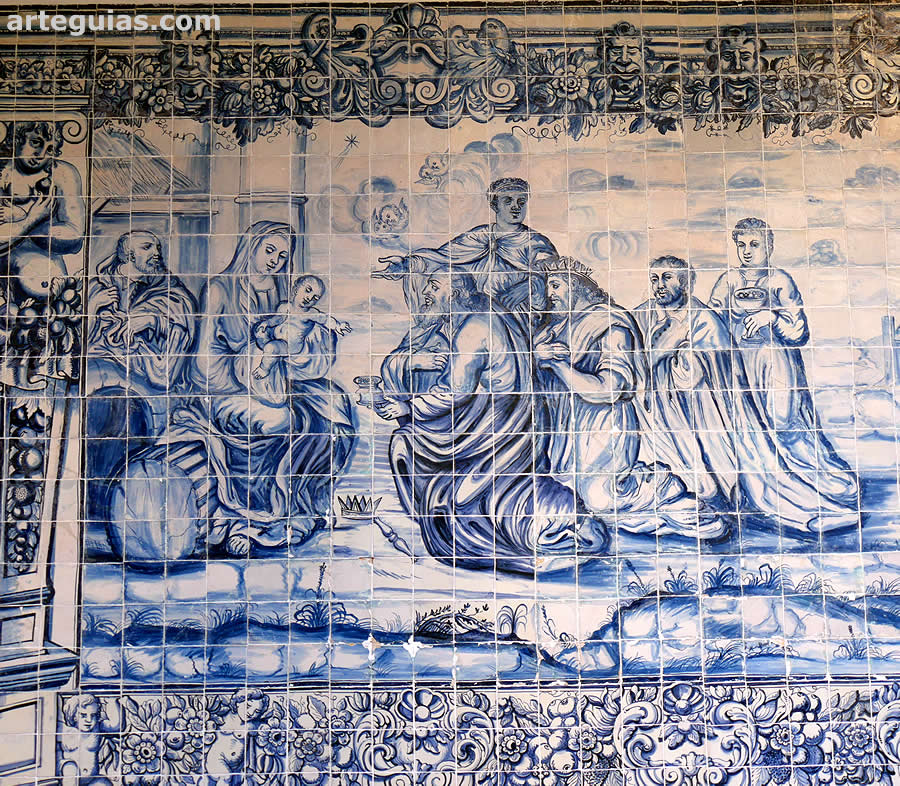 Panel de zulejs con el pasaje de la Epifan&iacute;a