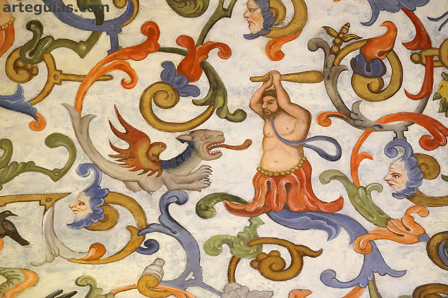 Pintura de la b&oacute;veda absidal a base de grutescos