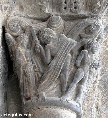 C&eacute;lebre capitel  del Sacrificio de Isaac