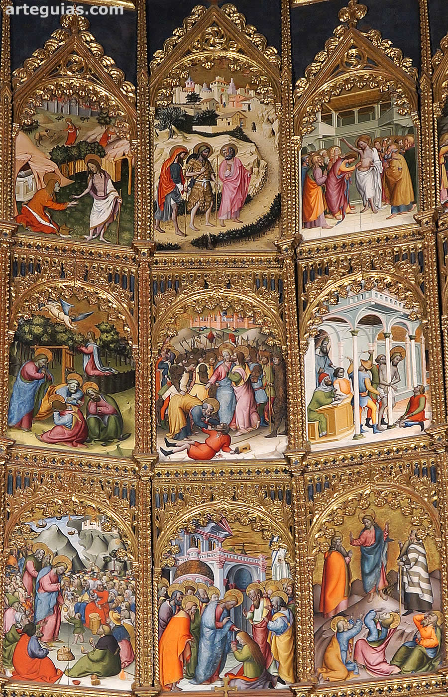Psajes b&iacute;blicos del retablo principal de la catedral