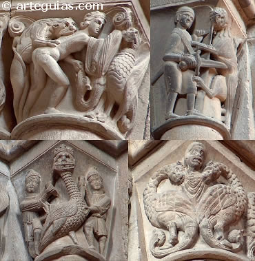 Capiteles del interior de la iglesia de la Seu Vella