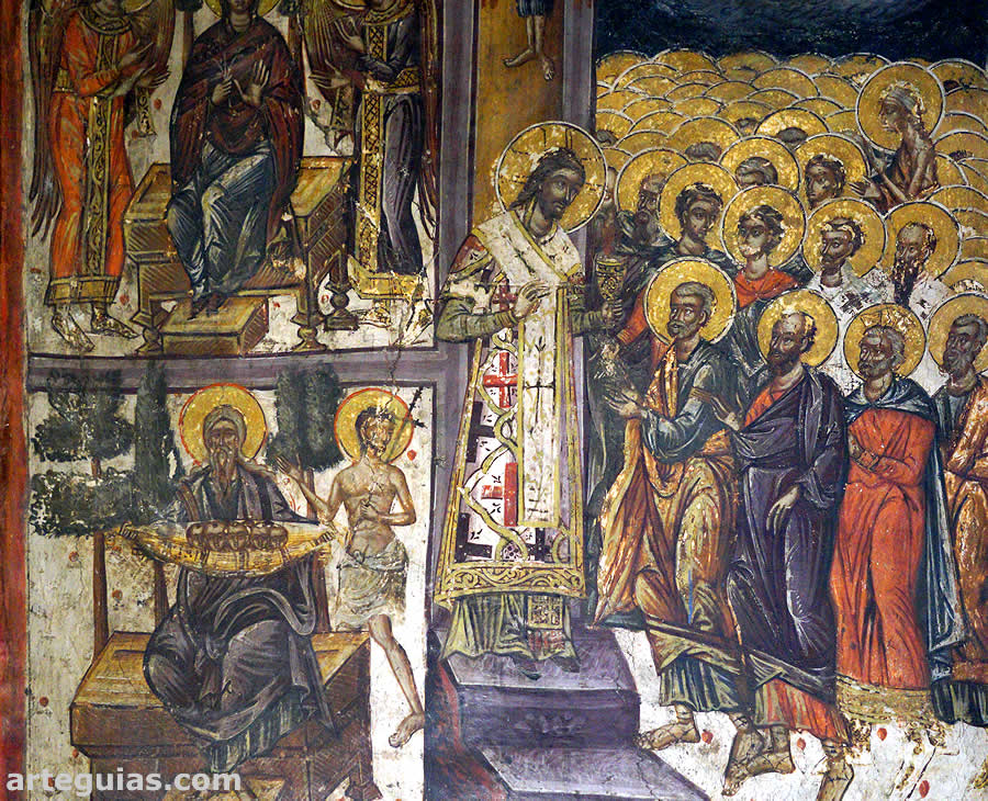 Pinturas del n&aacute;rtex de Tessarakonta
