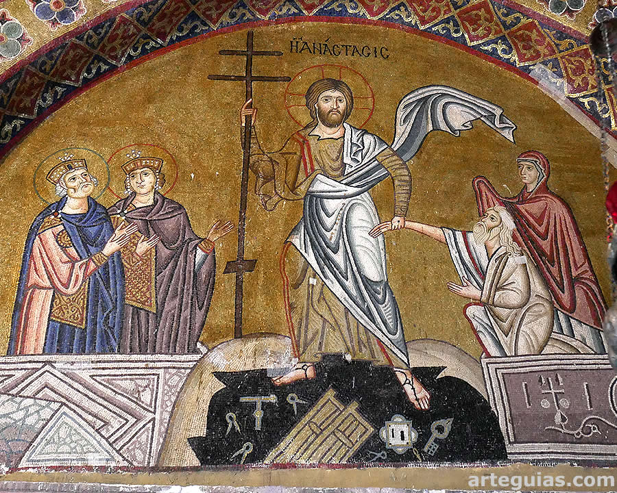 Mosaico de la An&aacute;stasis de Osios Loukas