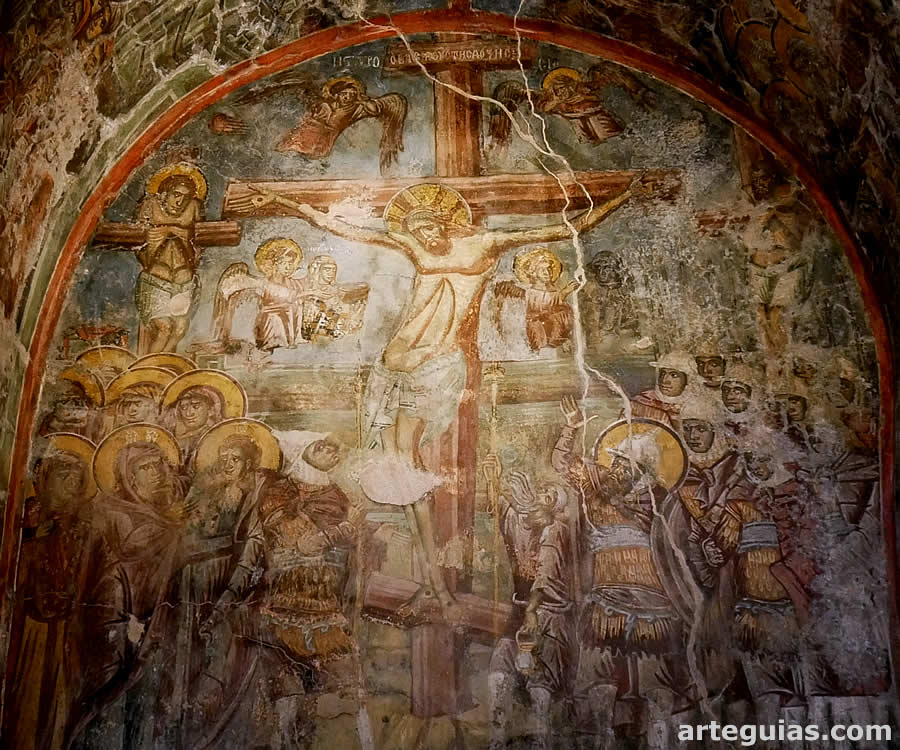 Pintura mural de la iglesia bizantina de San Pedro de Kastania