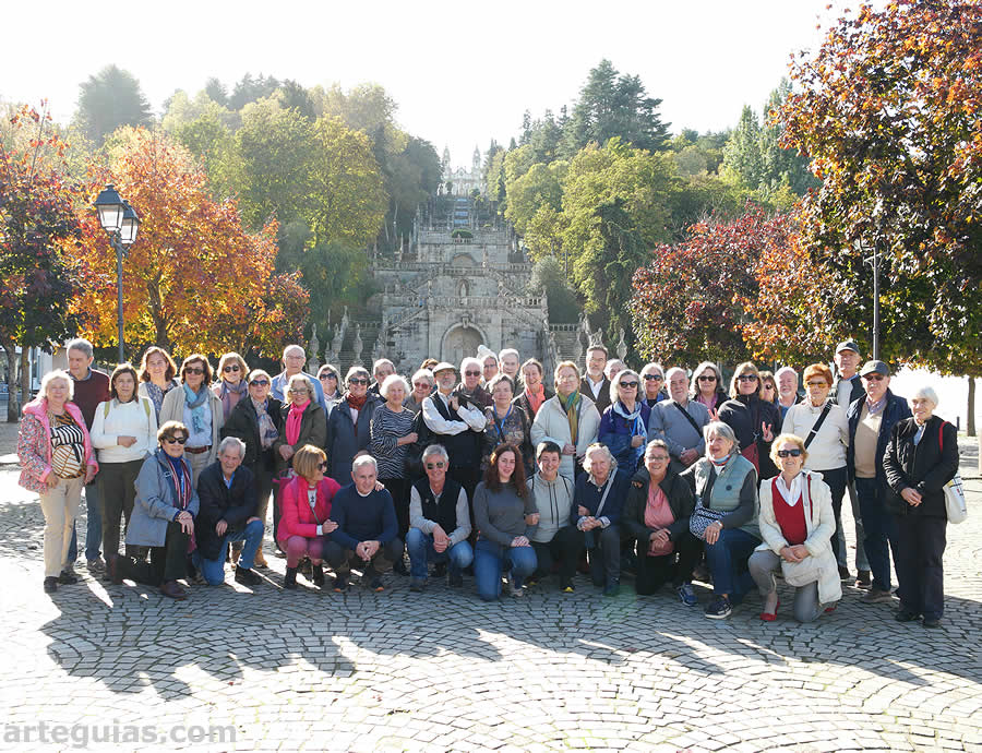 El grupo posando en el Santuario de Lamego