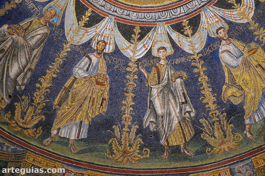 Detalle de los mosaicos del Baptisterio de los Ortodoxos