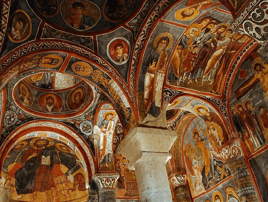 Pinturas en una iglesia de G&ouml;reme , Capadocia