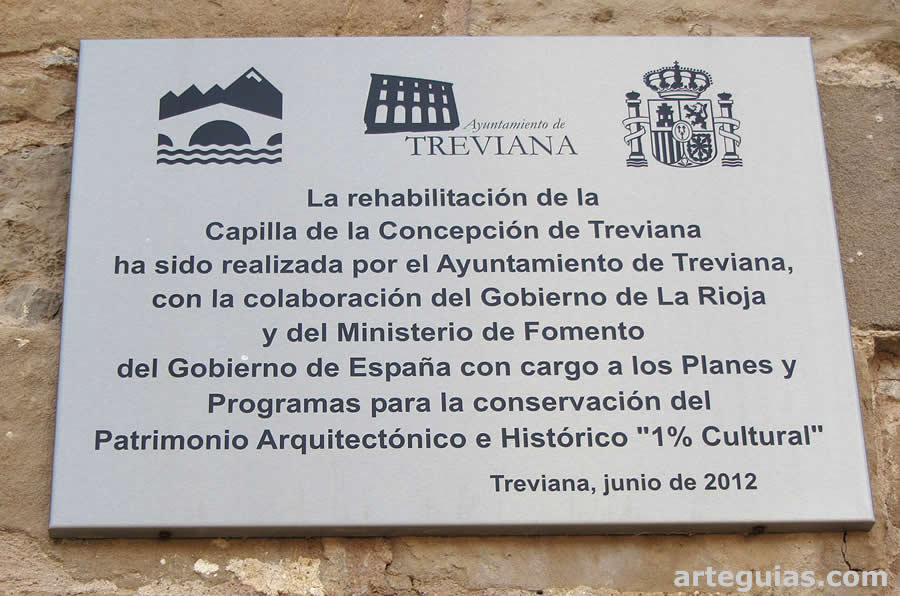 Placa que conmemora la restauraci&oacute;n de 2012