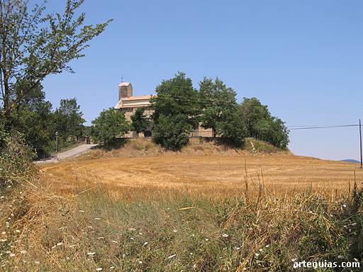 Ermita de la Virgen del Camino de Badost&aacute;in, Navarra. Perspectiva desde el sur
