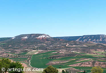 Paisaje de la Alcarria desde el atrio de la iglesia de San Juan Bautista de Hita