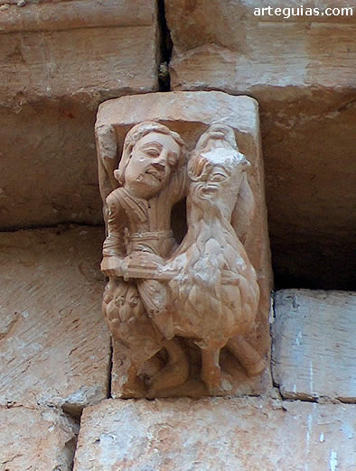 Combate entre hombre con espada y un le&oacute;n