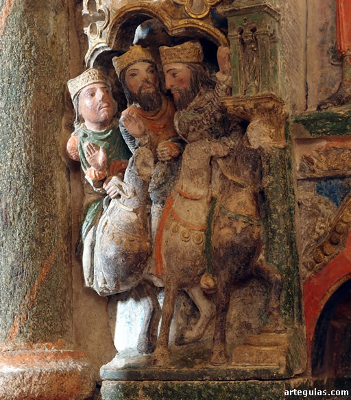 Los tres reyes magos de camino. Cenotafio de San Vicente