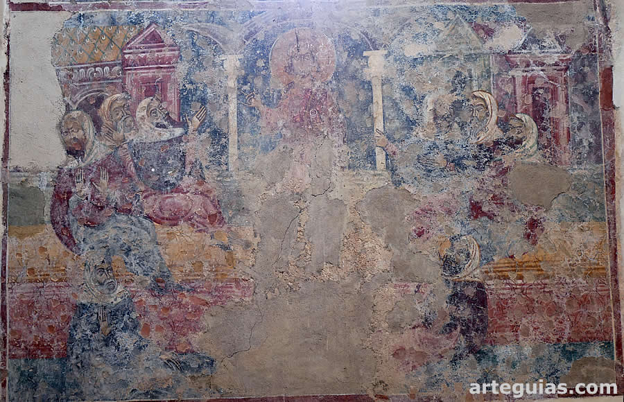 Iglesia de Agios Athanasios de Geraki, Laconia, (Grecia) : Jes&uacute;s entre los sabios del templo