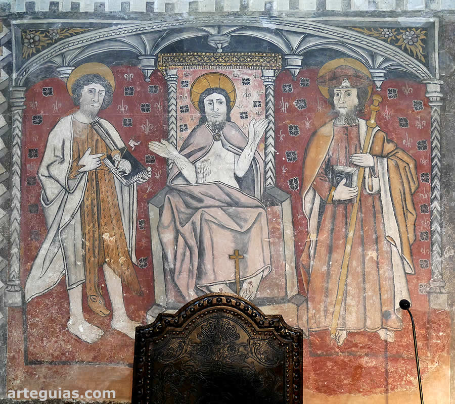 Iglesia de El Salvador de Tabuado: pinturas murales del &aacute;bside