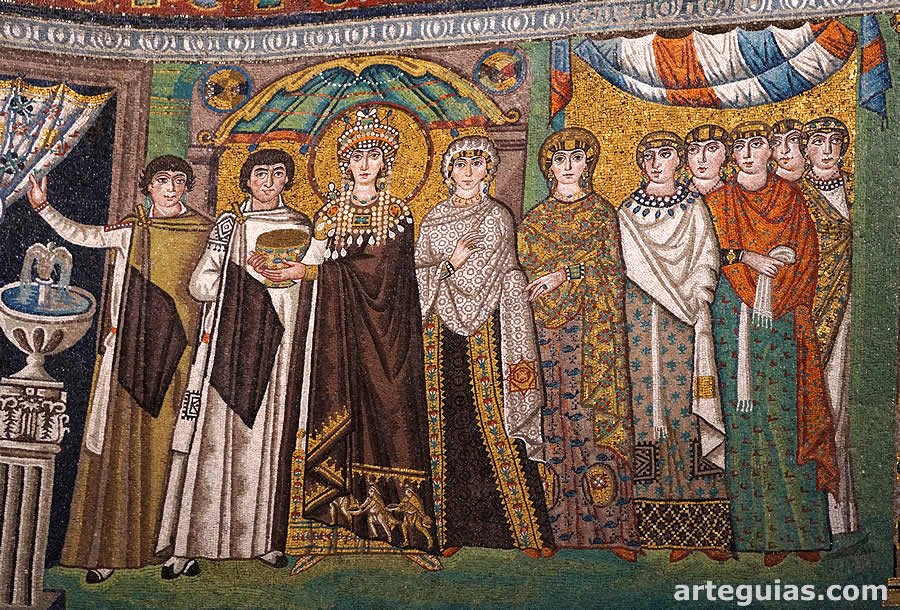 Mosaico de la emperatriz Teodora en San Vital de R&aacute;vena