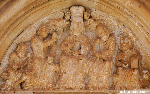 T&iacute;mpano con el pasaje de la Anunciaci&oacute;n/Encarnaci&oacute;n y la COronaci&oacute;n de Mar&iacute;a