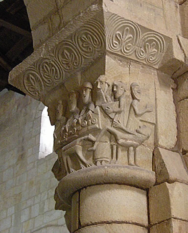 Capitel del pobre L&aacute;zaro y el rico Epul&oacute;n