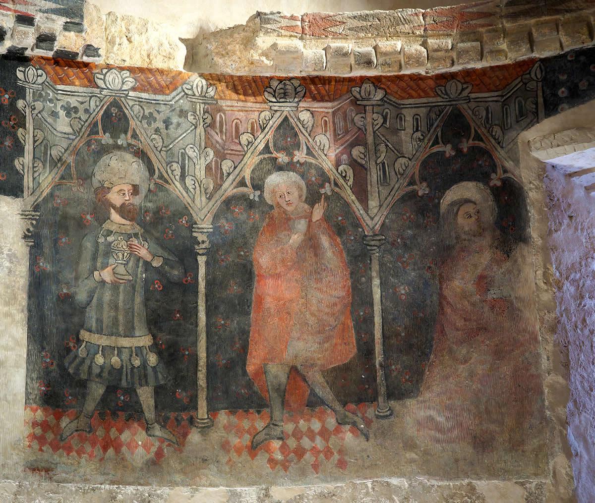 Pinturas góticas de la cabecera de la iglesia de San Miguel