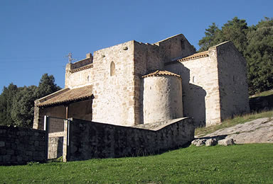 Iglesia de Sant Quirze de Pedret desde el sureste