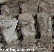 Ancianos m&uacute;sicos en el P&oacute;rtico de la Gloria