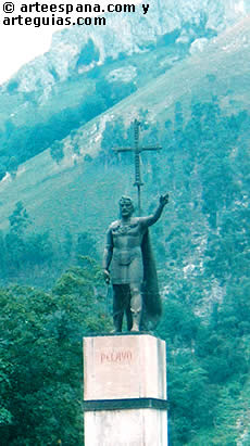 Aunque pronto empez&oacute; un esp&iacute;ritu de resistencia y reconquista en las monta&ntilde;as de Astrurias con Pelayo (en la imagen) y especialmente con Alfonso I, la primera oleada musulmana apenas tuvo oposici&oacute;n