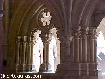 Bella sala capitular cisterciense  del Monasterio de Piedra (Zaragoza)
