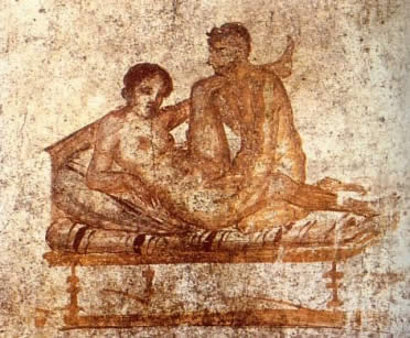 Arte er&oacute;tico romano: pinturas en Pompeya