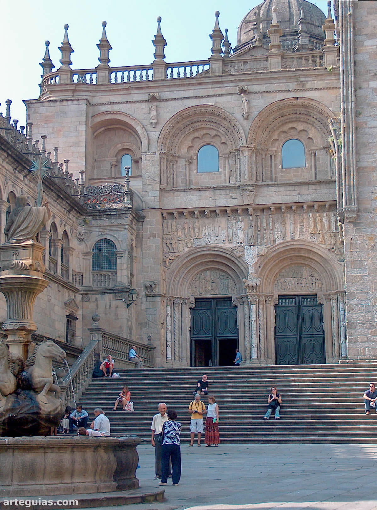 Fachada de Plater&iacute;as de la Catedral de Santiago de Compostela